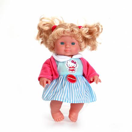 Интерактивная кукла Hello Kitty, озвученная, голубая одежда, 24 см. 